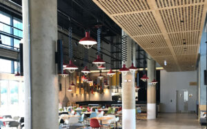 12mm ac hoop pine acoustic plywood perforated ceiling panels designed by keystone linings at atura hotel