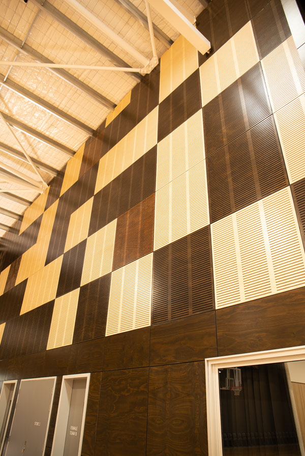 Slotted Wooden Wall Panels Designed by Keystone Linings at St Francis De Sales College