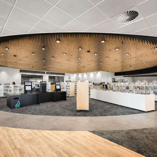 Acoustic mdf plywood ceiling panels - the alanda library