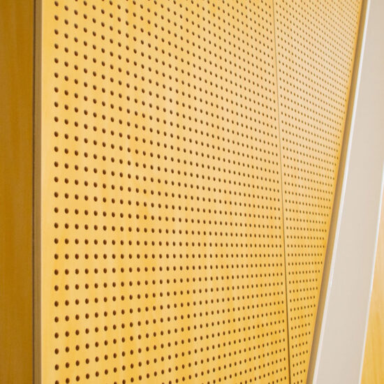 Key nirvana perforated plywood wall panels designed by keystone linings at cabra college