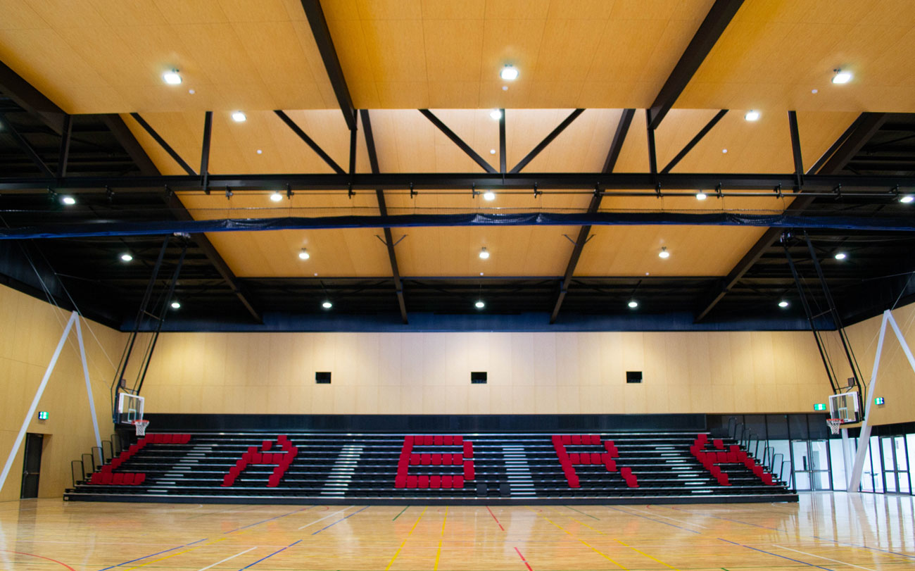 Key Nirvana Acoustic Plywood Ceiling Panels Designed by Keystone Linings at Cabra College