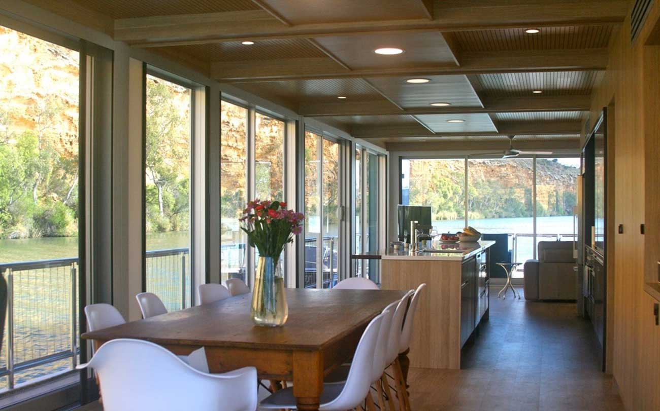 Key Nirvana Acoustic Plywood ceiling panel Designed by Keystone Linings at Carpe Diem Houseboat