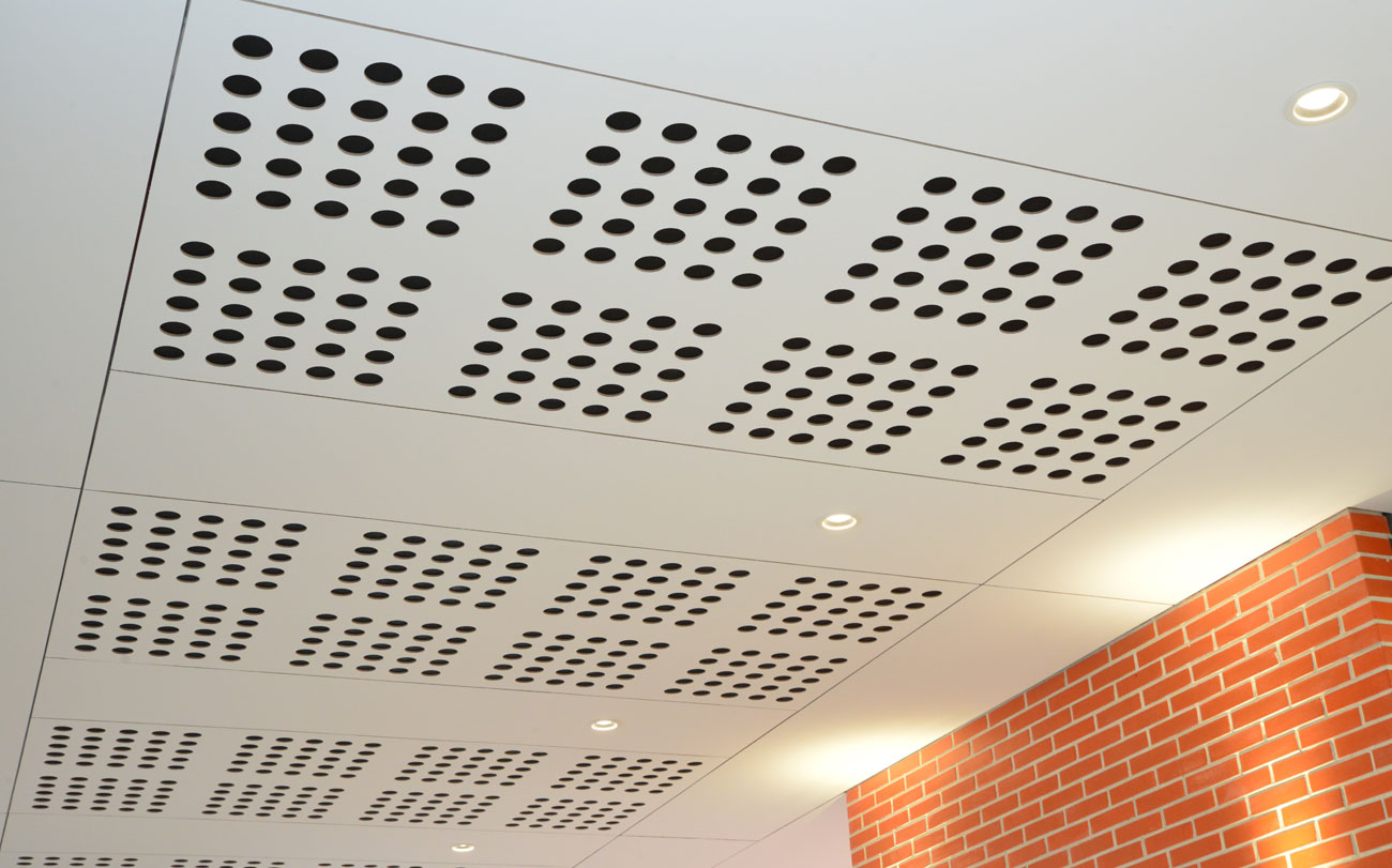 Key Endura Perforated CFC Plywood Ceiling Panel Designed by Keystone Linings at Hurstville Public School