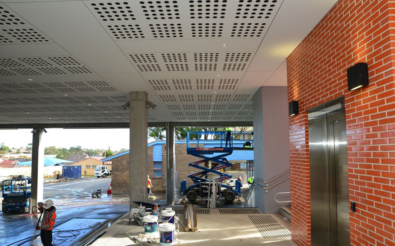 Key Endura Perforated CFC Acoustic Ceiling Panel Designed by Keystone Linings at Hurstville Public School