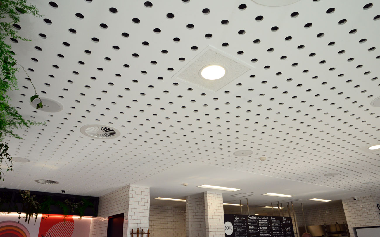 Key-Board perforated plasterboard acoustic ceiling lining plywood panels - Mastercard