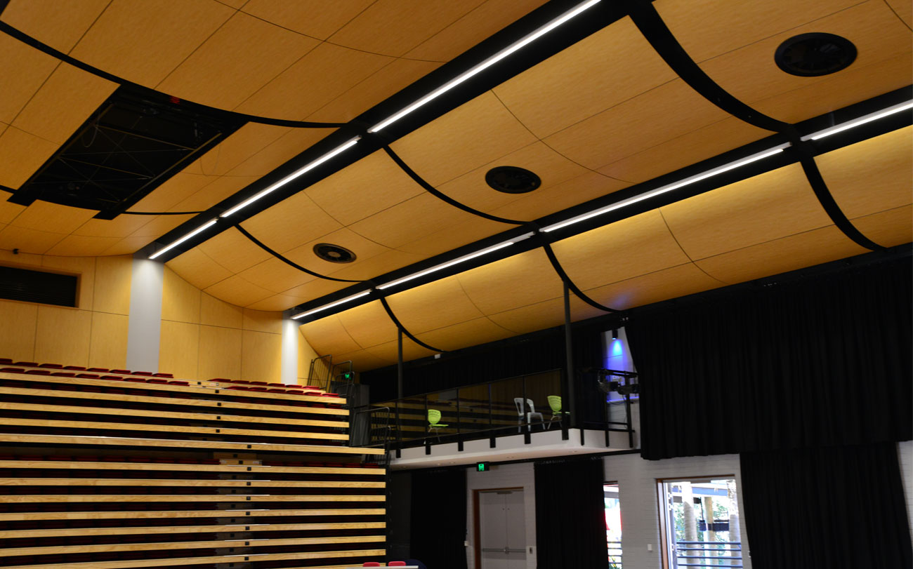 Key Nirvana Plywood Wooden Ceiling panels Designed by Keystone Linings at St Lukes Grammar School