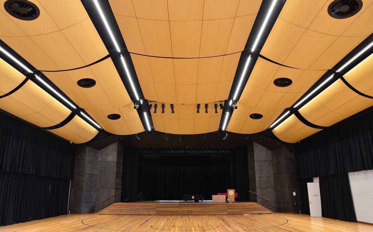 Key Nirvana Acoustic Plywood Ceiling panel Designed by Keystone Linings at St Lukes Grammar School
