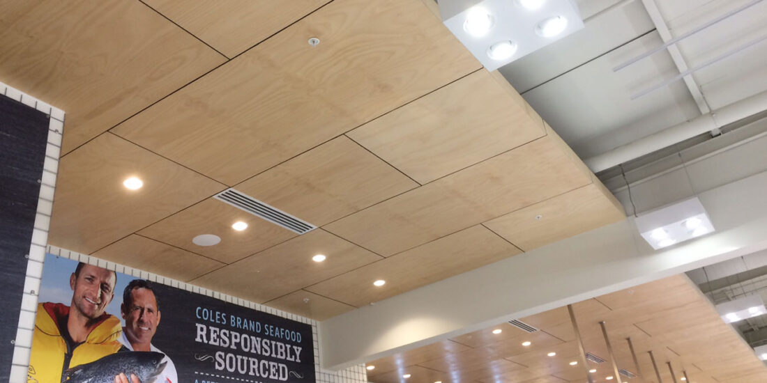 Acoustic ceiling lining plywood panels designed by keystone linings