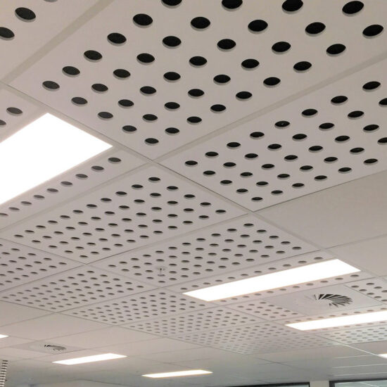 Perforated plywood cfc white ceiling panels - modbury hospital perforated cement ceiling tiles