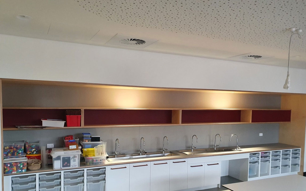 Solid Acoustic Plywood Panels by Keystone Linings at the Holy Family Catholic School