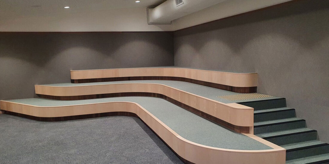 Acoustic plywood panels by keystone linings at the holy family catholic school