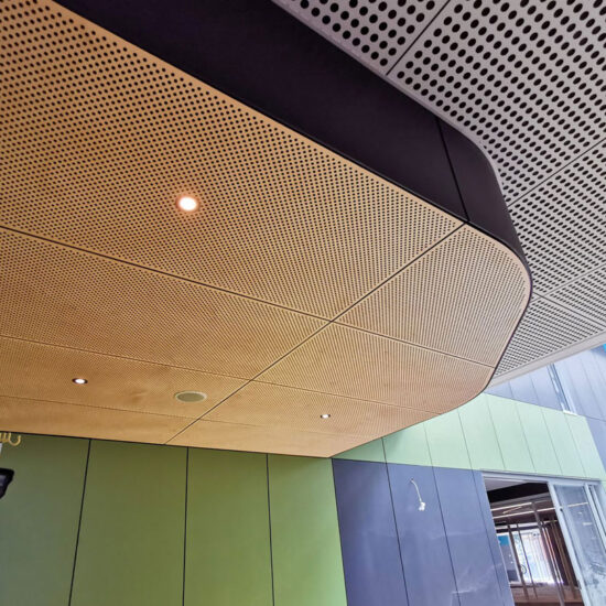 Key ply ncc2019 perforated ceiling panels group 1 manufactured by keystone linings at the st agnes chs rooty hill