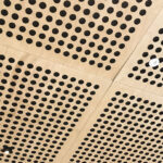 Perforated key ply acoustic plywood ceiling panels designed by keystone linings at atura hotel