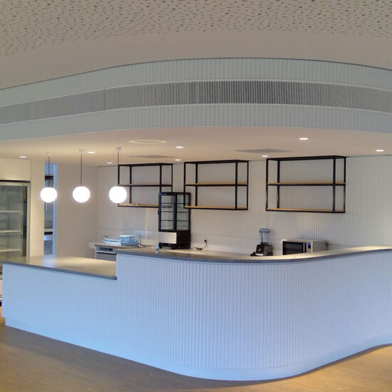 Perforated ceiling fire rated panels designed at mt barker retirement village oakfield centre