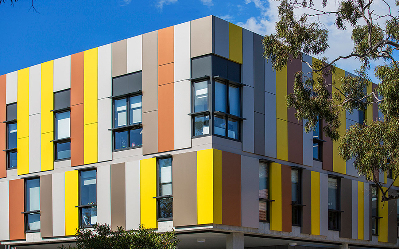 Equitone panels - coloured fibre cement facade material